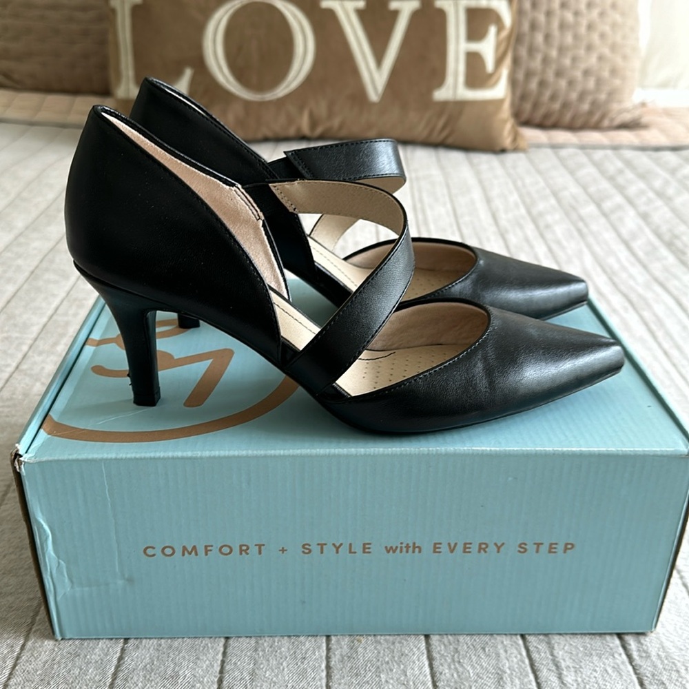 LIFE STRIDE | Heels Suki Black Vinci Strap SZ 8.5